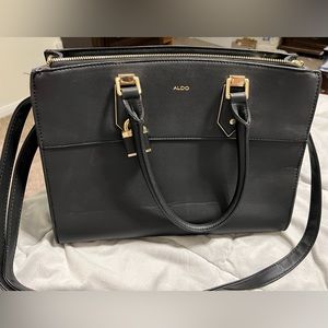Aldo black and gold purse